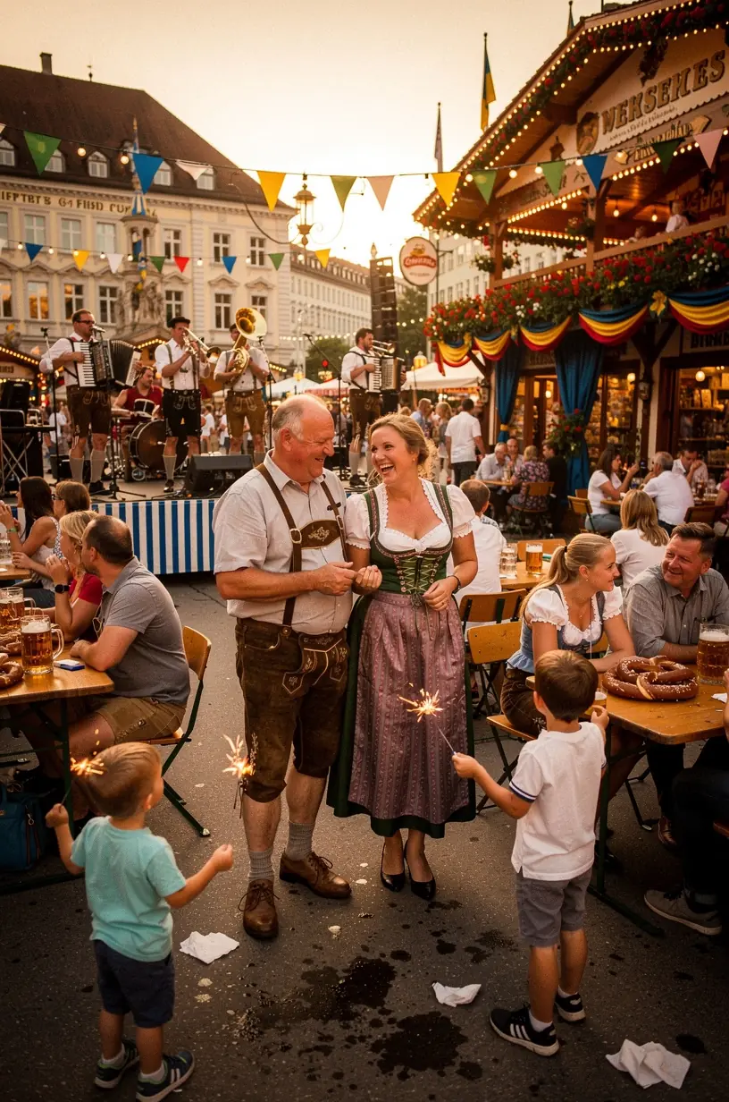 Professioneller Reiseberater erklärt Kunden die Vorteile eines Komplettpakets für Kulturfestivalreisen in Deutschland.